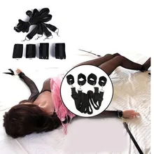 Good Healthy 4pcs Female Bondage Set Restraint BDSM Slave Sex Safe Play Adults Products adult games bdsm bondage restraints sex toys for women high elastic zipper open crotch straitjacket sex products