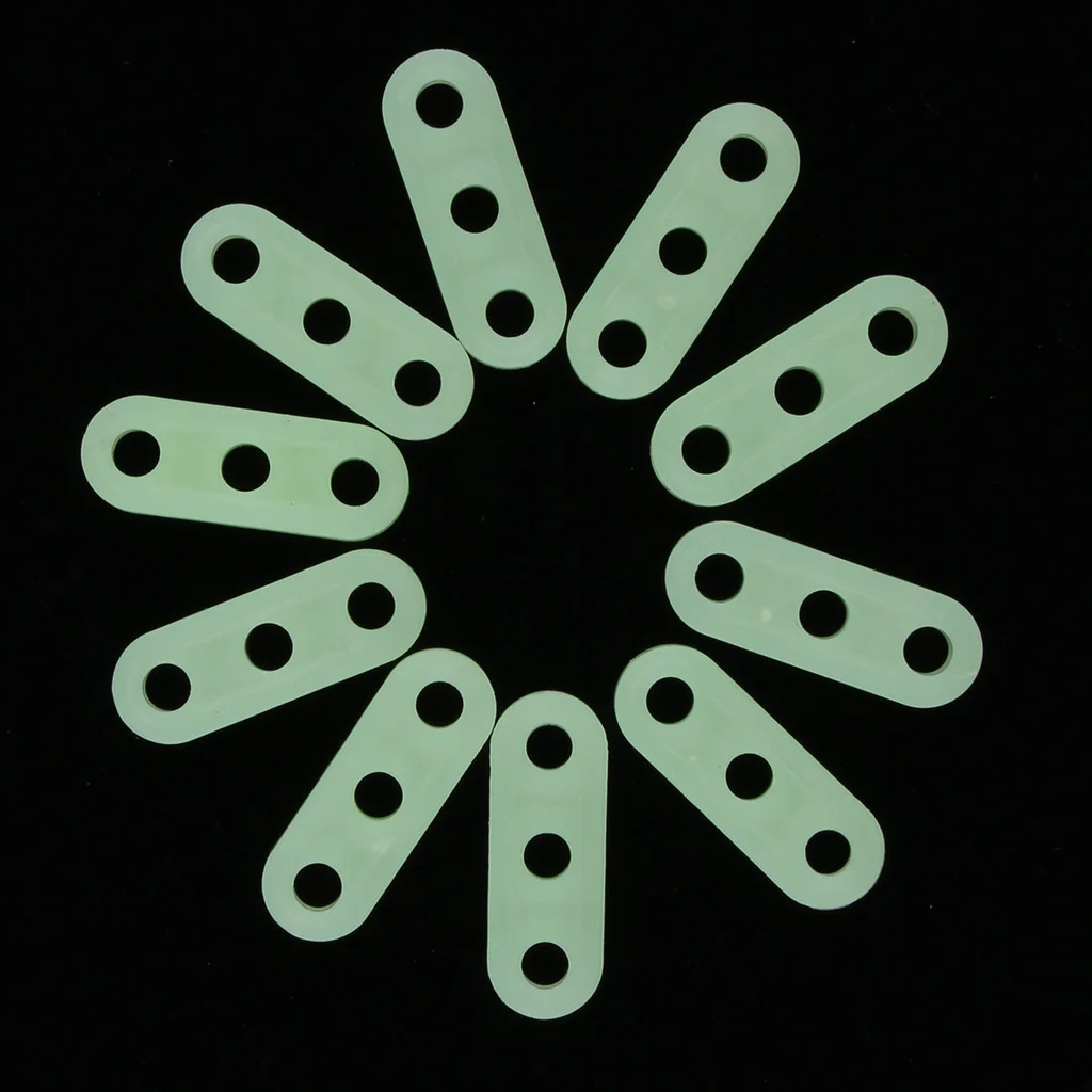 10pcs 3 Holes Ultralight Plastic Guy Line Runners Cord Adjusters Glow At Night for Outdoor Activities Tent Camping Hiking