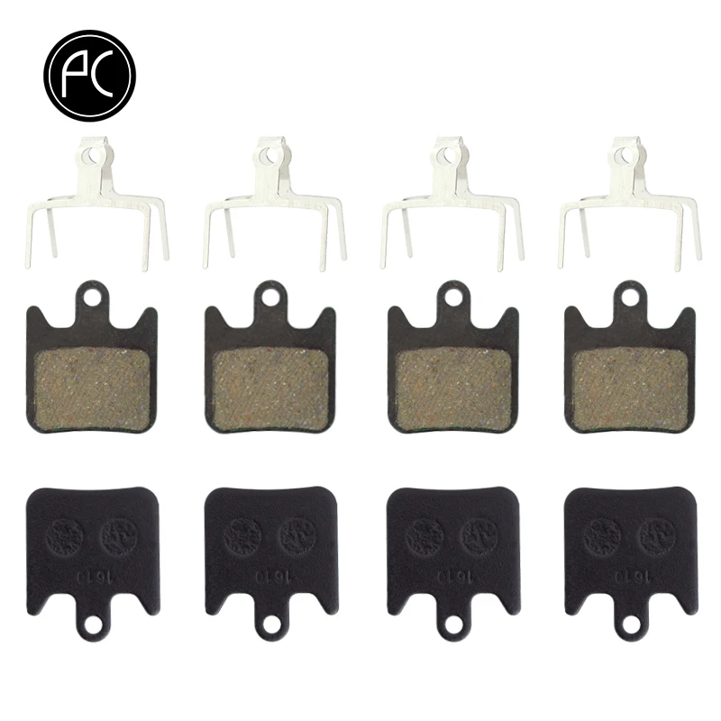 

PCycling 4 Pairs Mountain Bike Hydraulic Resin Disc Brake Pads For HOPE Tech X2 Semi-Metallic Brake Pads MTB Bicycle Parts