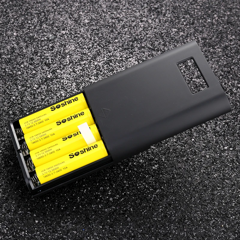 Soshine E3S QC 18650x4 портативное зарядное устройство 30 Вт|Зарядные устройства| |