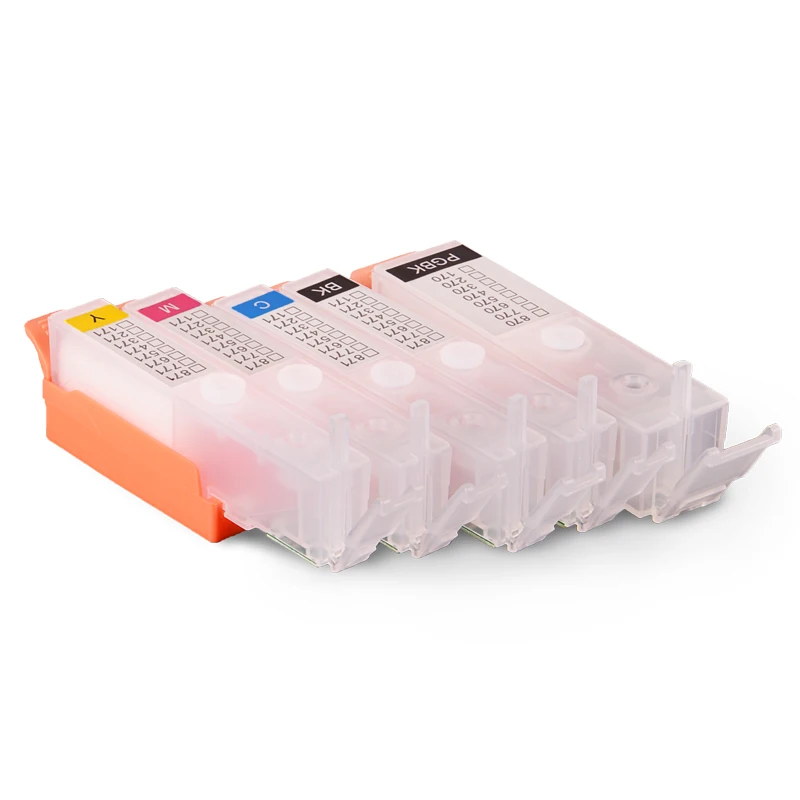 Refillable Ink Cartridge with ARC chip For Canon MG5750 MG5751 MG5752 MG5753 MG6850 MG6851 printer PGI-570 CLI-571 PGI-570XL
