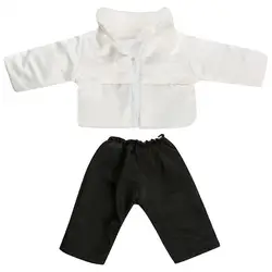 1 компл., теплая белая куртка, эластичные черные брюки, комплект одежды для куклы, аксессуары для девочки 18 дюймов, кукла, игрушка для детей