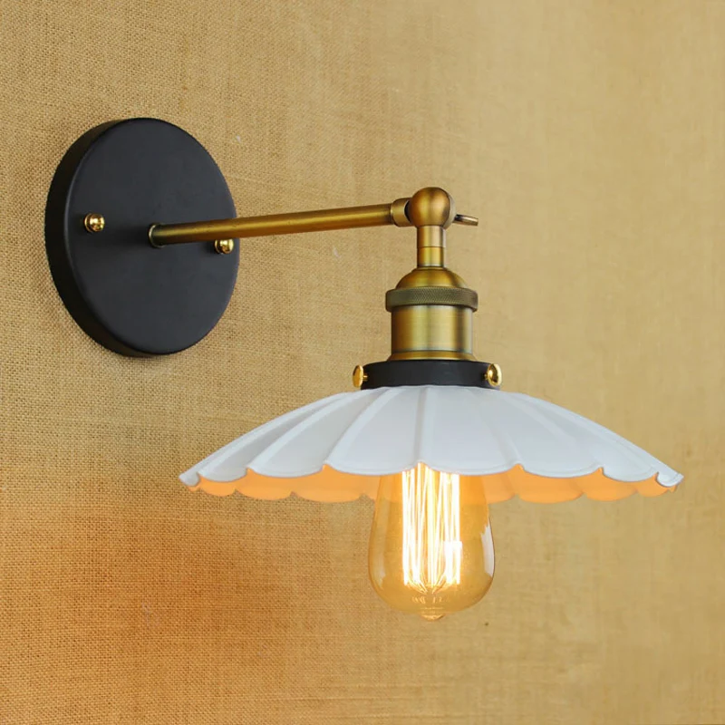 

Antique Retro E27 Lighting Metal Loft Industrial Personality Coffee Shop Simple Bedside wall lamp swing arm wall sconce Lights