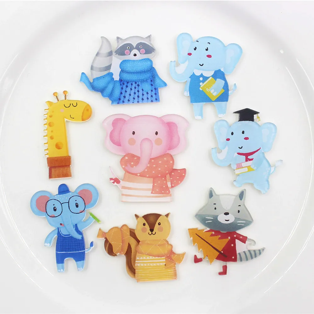

BR0003, 1 pc., Acrylic flat back, acrylic cartoon brooch, handmade headdress bow accessories decorative material