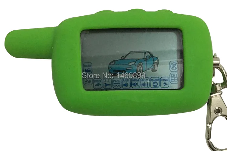 Twage A6 LCD Remote Controller Keychain + Silicone Key Case For Vehicle Security Two Way Car Alarm System StarLine A6 Keychain