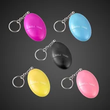 5 Pcs Personal Anti-Attack Protection Egg Shape Panic SOS Personal Keychain Anti-Defense Alarm System for Girl Child Elderly
