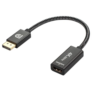 

Computer cable connector from DP to HDMI 4K 60Hz for one Graphics card works with two devices, as 1 monitor 1 VR devices