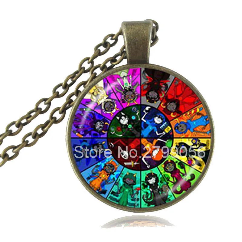 Homestuck ожерелье God Wheel игра кулон Зодиак ювелирное изделие 12 троллей Волшебные