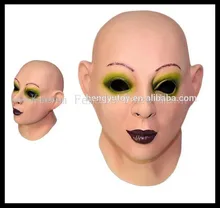 2017 New Fancy dress Costume Latex crossdressing Female Mask Transgender Face Mask Human Skin Mask for Halloween Party Cosplay
