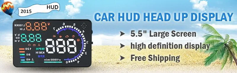 5,5 дюйма HD GPs Smart HUD OBD2 более Скорость сигнализации потребление данных диагностики ветрового стекла проектор Head Up Дисплей