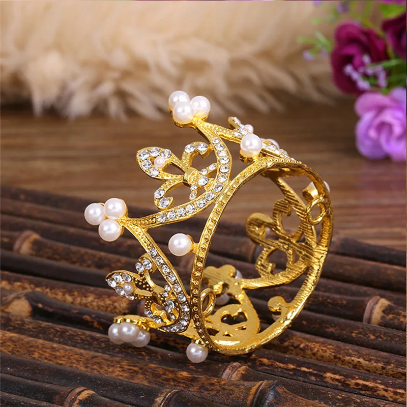 4 Ян мини Корона торт фигурки жениха и невесты С украшением в виде кристаллов