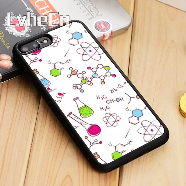 

LvheCn Science Molecule Phone Case Cover For iPhone 4 5 5s SE 5C 6 6s 7 8 10 X Samsung Galaxy S5 S6 S7 edge S8 S9 plus note 8