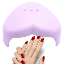 Мини USB 18 Вт 8 СВЕТОДИОДНЫЙ УФ-гель для ногтей Сушилка отверждения лампа в форме сердца Маникюрный Инструмент 30 s 60 s 90 s