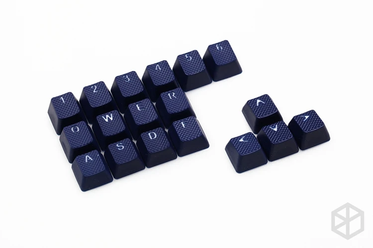 Taihao резиновые игровые колпачки набор Прорезиненные двойные колпачки Cherry MX OEM профиль Блестящий 4 или 18 пурпурный светло-голубой - Цвет: 18key rubber blue
