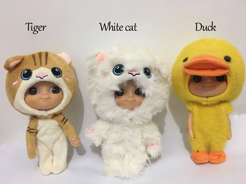 

TIGER DUCK WHITE CAT DOLL CUTE GIFTS AND CUSTOM MADE DESIGN CHARGE