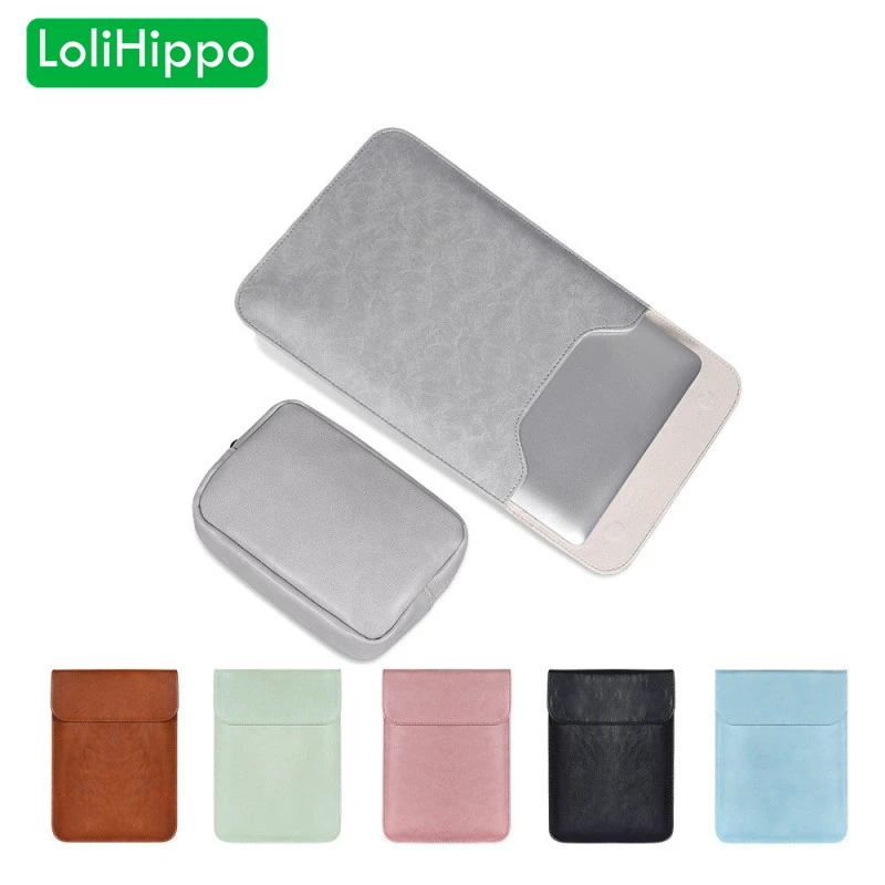 

LoliHippo Ultrathin Pu Leather Laptop Sleeve Case for Apple Macbook Air Pro 13 14 15 Inch Notebook Inner Protective Bag Cover