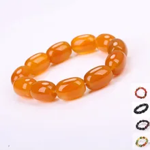 Браслеты с натуральным драгоценным камнем, линия янтаря, родонит, топаз, любящее сердце, бусины из лечебных камней, браслеты, прямоугольные камни, Женские Ювелирные изделия