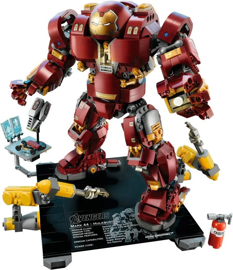 

In Stock New 07101 1527+Pcs Super Genuine Hero Compatible with 76105 Iron Man Anti Hulk Mech Toy Building Bricks Blocks Model