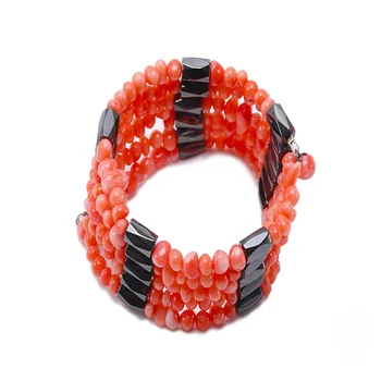 

JYX Red Magnetic Sea Coral Bracelet Women and Men