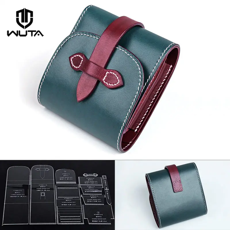 

WUTA968 1 Set Acrylic Template DIY Large Capacity Card Holder Coin Purse Clear Acrylic Leather Pattern Handcraft Gift