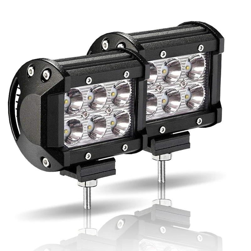 

LED Work Light 18W LED Bar Light for Motorcycle Tractor Boat Off Road 4x4 Truck SUV ATV Fog Lamp 4inch 12 Volt Led Spotlight