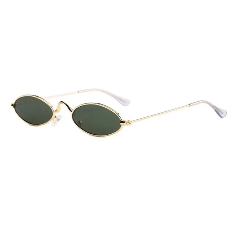 Ретро Круглые Солнцезащитные очки для женщин и мужчин небольшой овальный сплав оправа Летний стиль солнцезащитные очки унисекс Женские Мужские