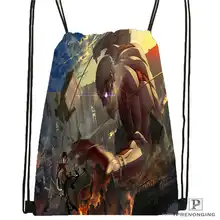 Custom Eren Jaeger Shingeki No Kyojin Anime Drawstring Backpack Bag Cute Daypack Kids Satchel(Black Back) 31x40cm#2018612-01-30