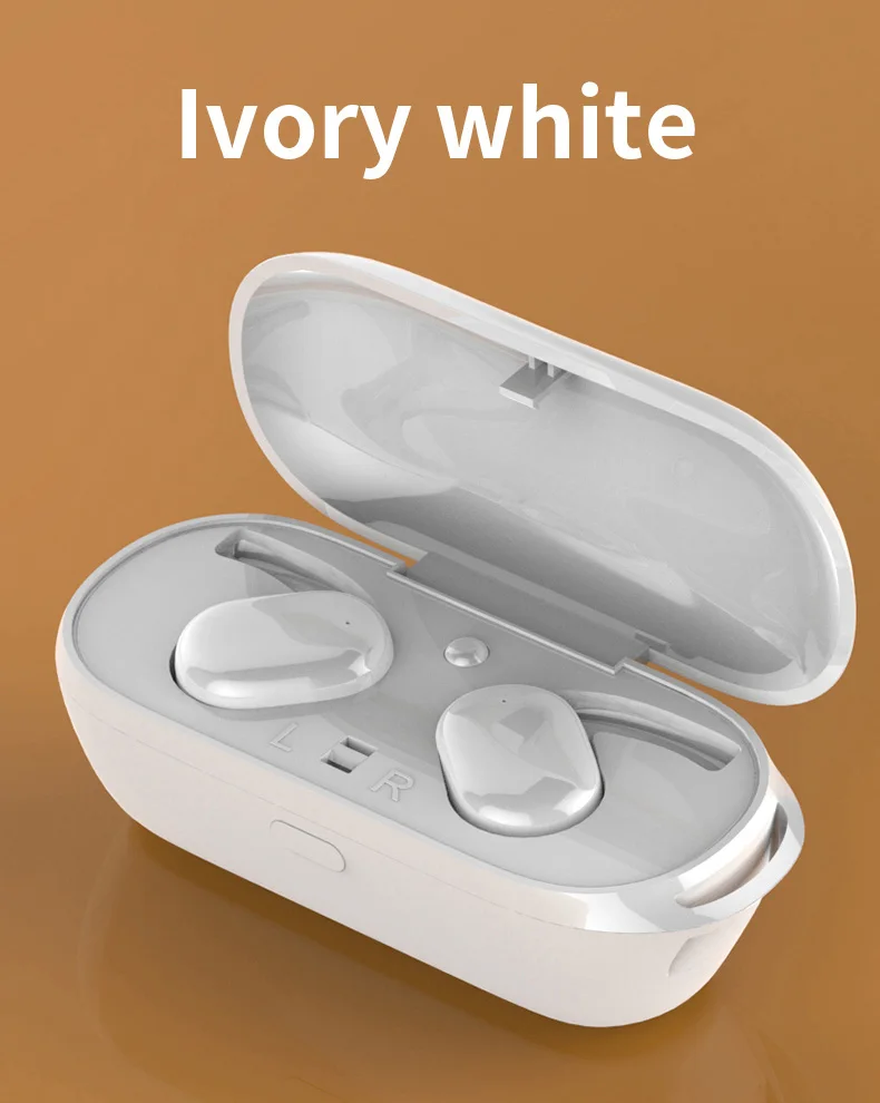 T2C TWS Беспроводные Мини Bluetooth наушники для Xiaomi huawei мобильный стерео наушники спортивные наушники с микрофоном портативная зарядная коробка - Цвет: Белый