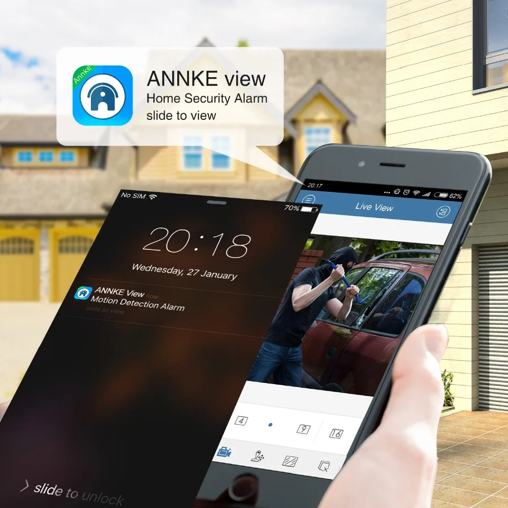ANNKE 4CH 6MP POE сеть NVR видеорегистратор поддерживает до 4X1080 P (2MP/3MP/4MP/5MP/6MP) wifi ip камеры 6