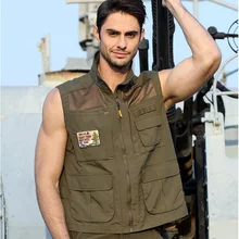 Мужской летний тактический жилет с несколькими карманами для рыбалки Быстросохнущий Тонкий Сетчатый Многофункциональный жилет для фотосъемки размера плюс охотничий Джек