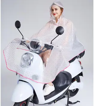 

Fashion EVA Transparent Impermeable Raincoat Women Mens Bicycle Motorcycle Raincoat Waterproof Rain Coat Poncho