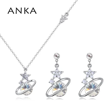 

Fashion Jewelry Sets planet star crystal necklace + earrings set Crystals from Austrian Valentine's Day Gift for women #129238