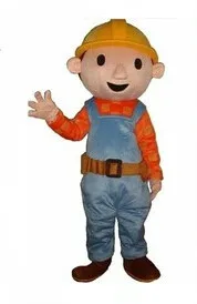 2015 New Custom Bob The Builder Clothes Adult Mascot Costume Size Fancy Dress for Halloween Party Free Shipping | Тематическая