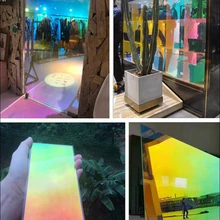 40/50/60X400 Cm Rainbow Decoratieve Een Manier Spiegel Venster Film, zelfklevende Glare Warmte Controle Reflecterende Solar Tint Film