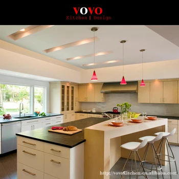 

Modern MDF Finish Wood Veneer Kitchen Cabinet