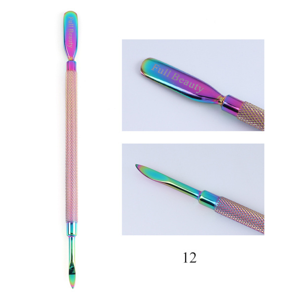 Beauty Manicure Cutter Rainbow Nail Clippers Nippers Dead Skin Gel Polish Remover Cuticle Pusher Nail Care Tool CH01-12/FB