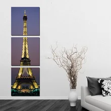 

3 Panel Unframed Paris Eiffel Tower Canvas Oil Painting by Numbers Printed Wall Hanging Picture for Living Room Modern Paintings