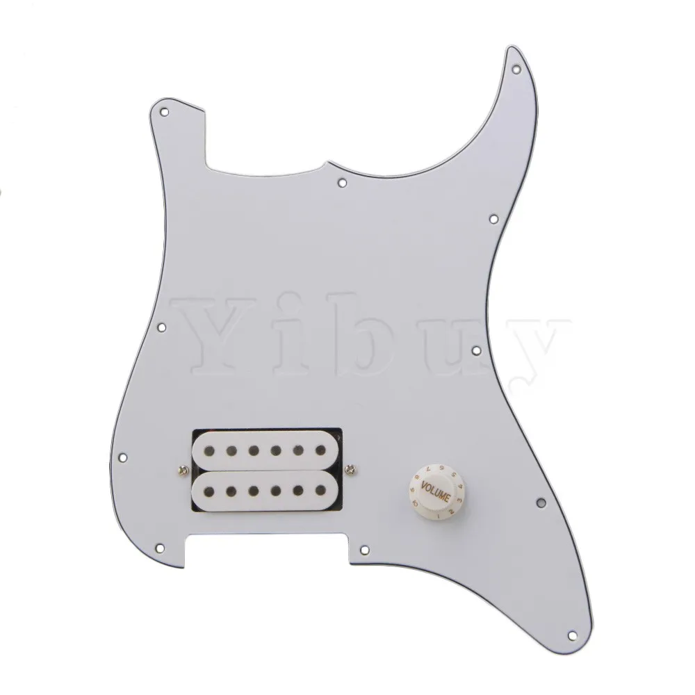 Yibuy белый Prewired Pickguard один хамбакер Для электрогитары