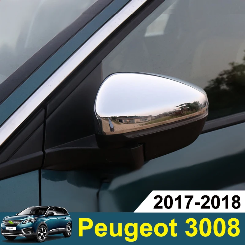 ABS Chromed Left/Right Car Rearview Mirror Cover Side Wing Cap Shell