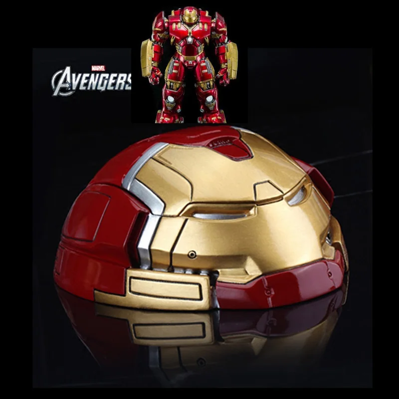 

Big Size Hulkbuster Ashtray Holder Iron Man Head Resin Action Figure Cigarettes Box For Home Office Hotel Desk Decoraction Gift