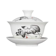 Стиль 120 мл расписанный вручную керамический гайвань чайный сервиз, чайная чашка кунг-фу, высококачественный креативный китайский керамический чайник