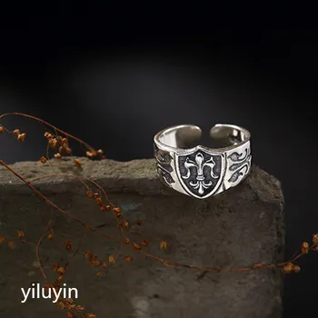 

KJJEAXCMY boutique jewelryar S925 Sterling Silver restoration ancient ship anchor anchor, European and American rock personality