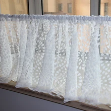 18x60 'elegante media ventana cortina Vintage Crochet Doilies Shabby Francés Chic cortina de encaje para sala de estar dormitorio decoración del hogar