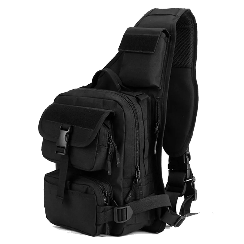 

Military Sling Chest Backpack Tactical Shoulder Messenger Bag Pack Large Crossbody Bag Motorcycle Ride Travel Single Bag 30L