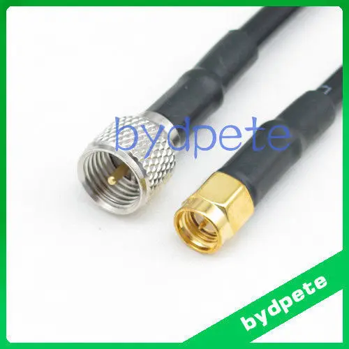 

RG58 3FT pigtail mini*UHF male plug to SMA male plug straight Cable jumper