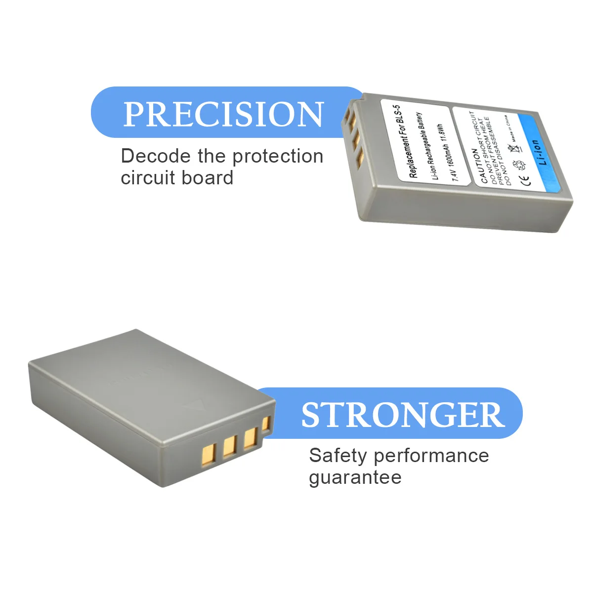 

1X PS-BLS5 BLS-5 BLS5 BLS-50 BLS50 Camera Battery for Olympus PEN E-PL2,E-PL5,E-PL6,E-PL7,E-PM2,OM-D E-M10,E-M10 II, Stylus1 L15