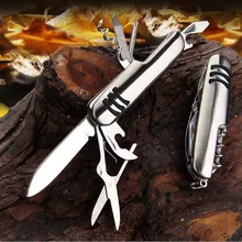 1 шт. высокое качество твердость инструмент нож 7 в 1 Многофункциональный нож Открытый Кемпинг Туризм ручные ножи KX 211