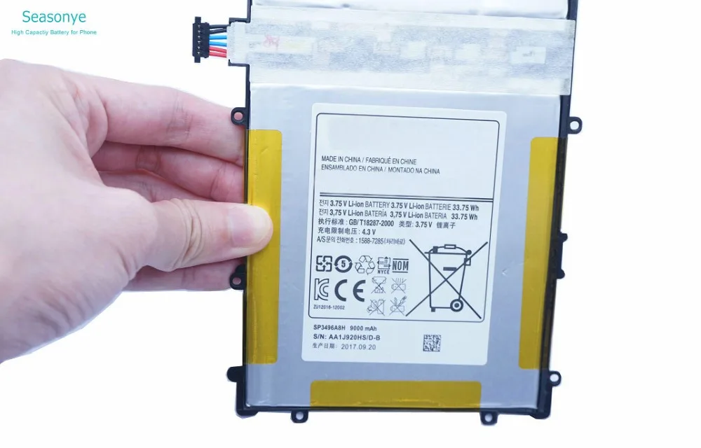 Seasonye 9000mAh SP3496A8H Replacement Battery For Samsung Tab Tablet