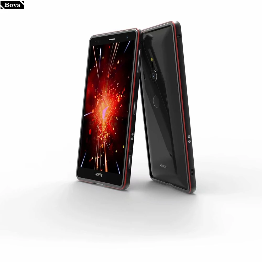 Чехол для sony XZ3 роскошный Ультратонкий алюминиевый бампер для sony Xperia XZ3+ 2 пленки(1 передняя+ 1 задняя