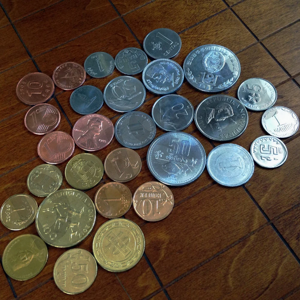 30 Copy Coins Collection Set From World 30 Countries Size 15-25mm Asia Africa America Europe Free Shipping BTC108